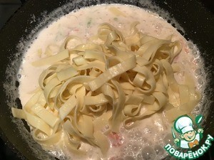 Паста с кабачками в сливочном соусе