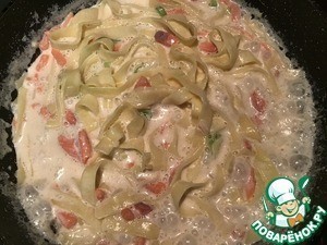 Паста с кабачками в сливочном соусе