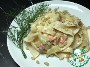 Паста с кабачками в сливочном соусе