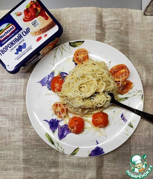 Паста с творожным сыром