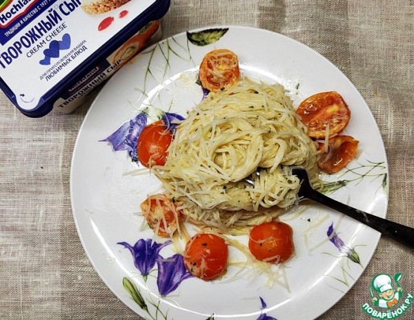 Паста с творожным сыром