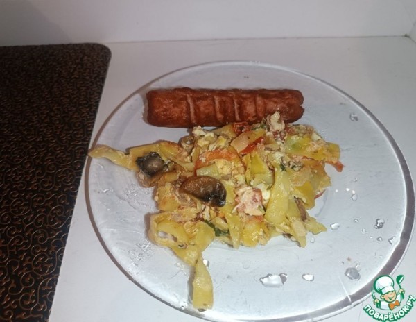 Паста со сметаной, грибами и сыром Паста со сметаной, грибами и сыром