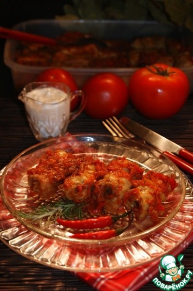 Пикантные голубцы в средиземноморском стиле