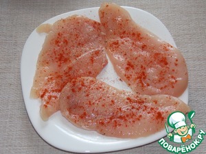 Пикантные куриные рулетики с сыром Пикантные куриные рулетики с сыром