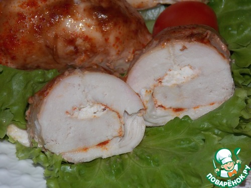 Пикантные куриные рулетики с сыром Пикантные куриные рулетики с сыром
