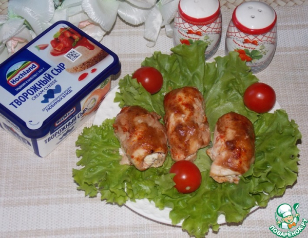 Пикантные куриные рулетики с сыром Пикантные куриные рулетики с сыром