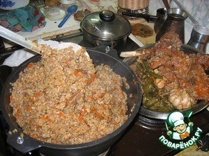 Плов с долмой по-маргилански Плов с долмой по-маргилански