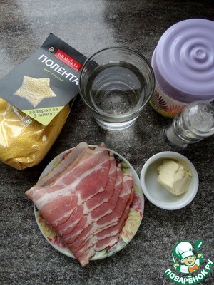 Полента в беконе на гриле Полента в беконе на гриле