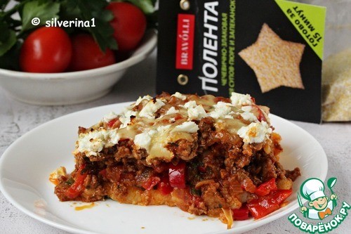 Полента, запеченная с фаршем Полента, запеченная с фаршем