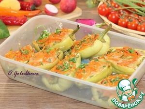 Половинки перца, запечённые с начинкой Половинки перца, запечённые с начинкой