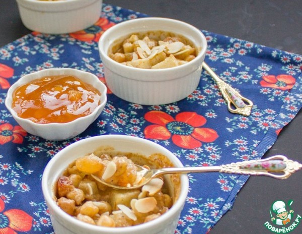 Пряный яблочный гратен с нутом