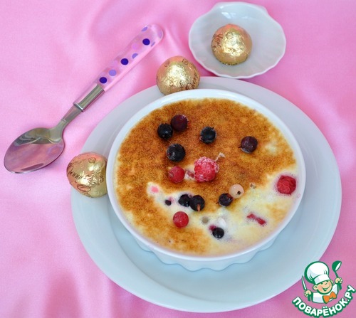 Рисово-ягодный гратен с сабайоном из шампанского Рисово-ягодный гратен с сабайоном из шампанского