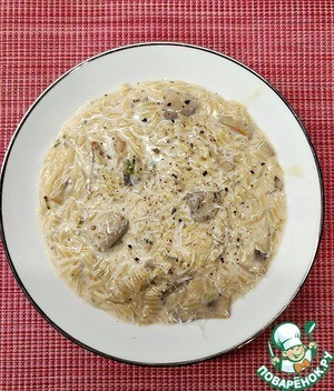 Ризотто из пасты с грибами