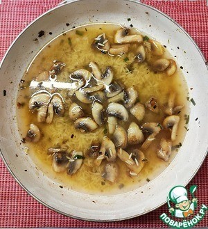 Ризотто из пасты с грибами