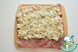 Рулет из свинины с цветной капустой