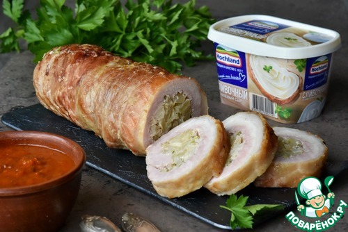 Рулет из свинины с цветной капустой