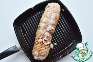 Рулет из свинины с цветной капустой