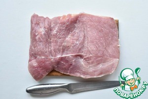 Рулет из свинины с цветной капустой