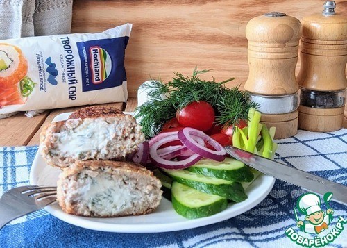 Рыбные котлеты с пикантной начинкой