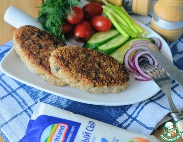 Рыбные котлеты с пикантной начинкой