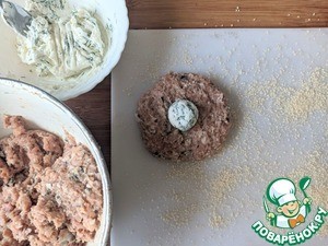 Рыбные котлеты с пикантной начинкой