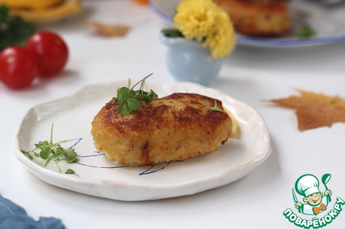 Рыбные котлеты с рисовой полентой Рыбные котлеты с рисовой полентой