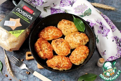 Рыбные оладушки с полентой Рыбные оладушки с полентой