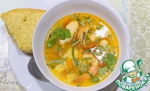 Рыбный суп с креветками Рыбный суп с креветками