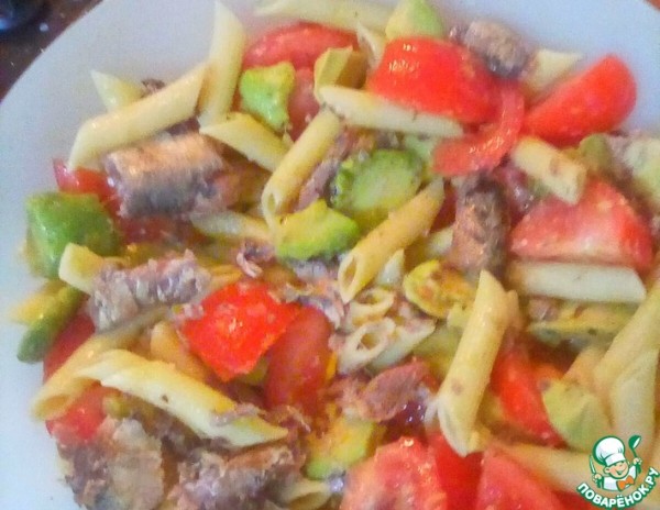 Салат с авокадо и анчоусами Салат с авокадо и анчоусами