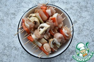 Шашлычки из индейки с медом и чесноком Шашлычки из индейки с медом и чесноком