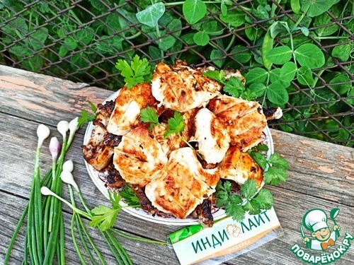 Шашлык из индейки с ягодным соусом