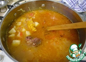 Шурпа с кукурузой