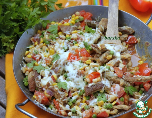 Сковорода "Мексика" со свиными шницелями