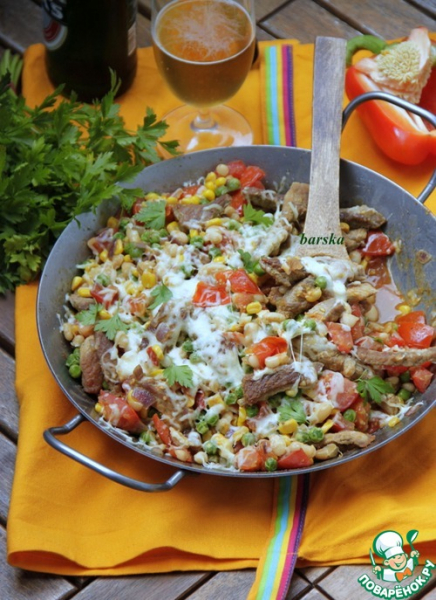 Сковорода "Мексика" со свиными шницелями