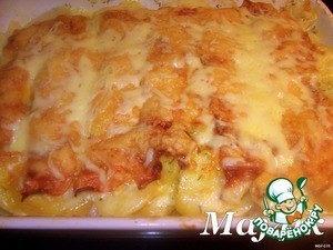 Сливочно-картофельный гратен с лососем Сливочно-картофельный гратен с лососем