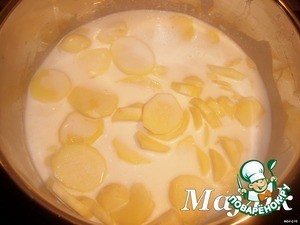 Сливочно-картофельный гратен с лососем Сливочно-картофельный гратен с лососем