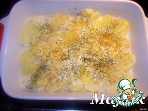 Сливочно-картофельный гратен с лососем Сливочно-картофельный гратен с лососем