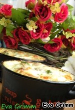 Сливочный гратен с фрикдельками и пармезаном Сливочный гратен с фрикдельками и пармезаном