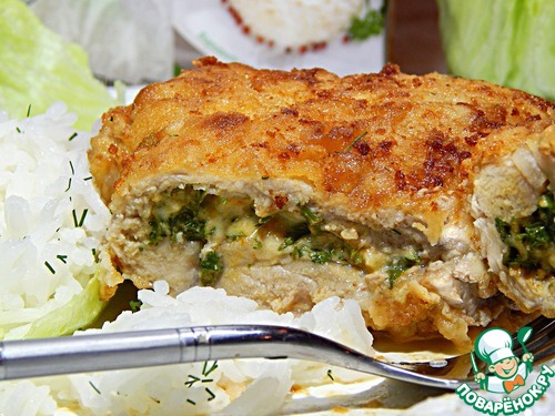 Сочные мясные конвертики с зеленью Сочные мясные конвертики с зеленью