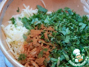 Сочные мясные конвертики с зеленью Сочные мясные конвертики с зеленью