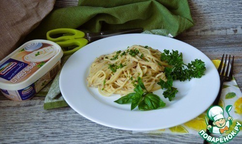 Спагетти в сырно-грибном соусе Спагетти в сырно-грибном соусе