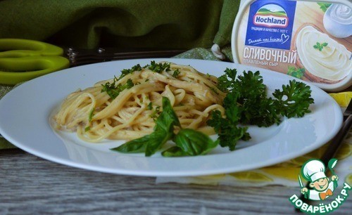 Спагетти в сырно-грибном соусе Спагетти в сырно-грибном соусе