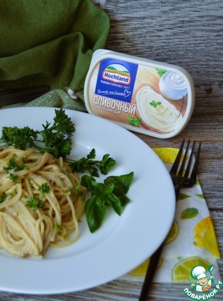 Спагетти в сырно-грибном соусе Спагетти в сырно-грибном соусе