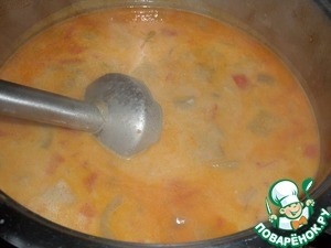 Суп-пюре из баклажанов с сыром