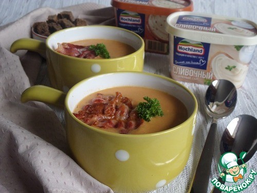 Суп-пюре из баклажанов с сыром