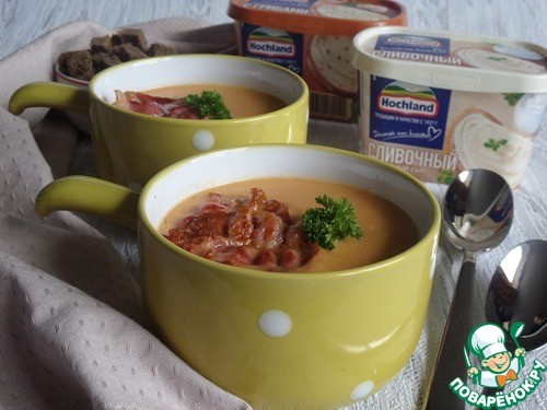 Суп-пюре из баклажанов с сыром