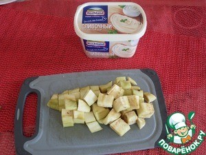 Суп-пюре из баклажанов с сыром