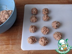 Суп с фрикадельками и кукурузной полентой Суп с фрикадельками и кукурузной полентой