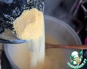 Суп с фрикадельками и кукурузной полентой Суп с фрикадельками и кукурузной полентой