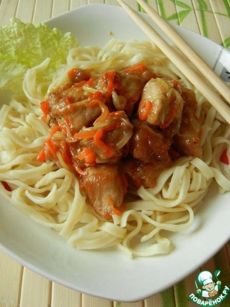 Свинина по-китайски в кисло-сладком соусе